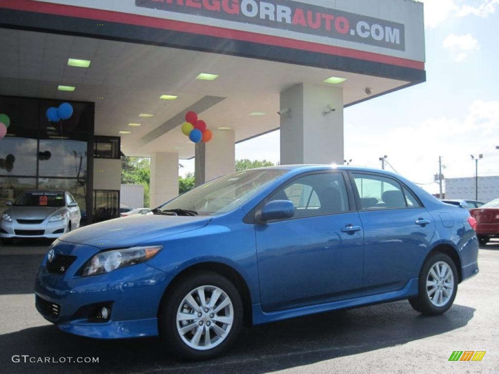 2010 Corolla S - Blue Streak Metallic / Dark Charcoal photo #1