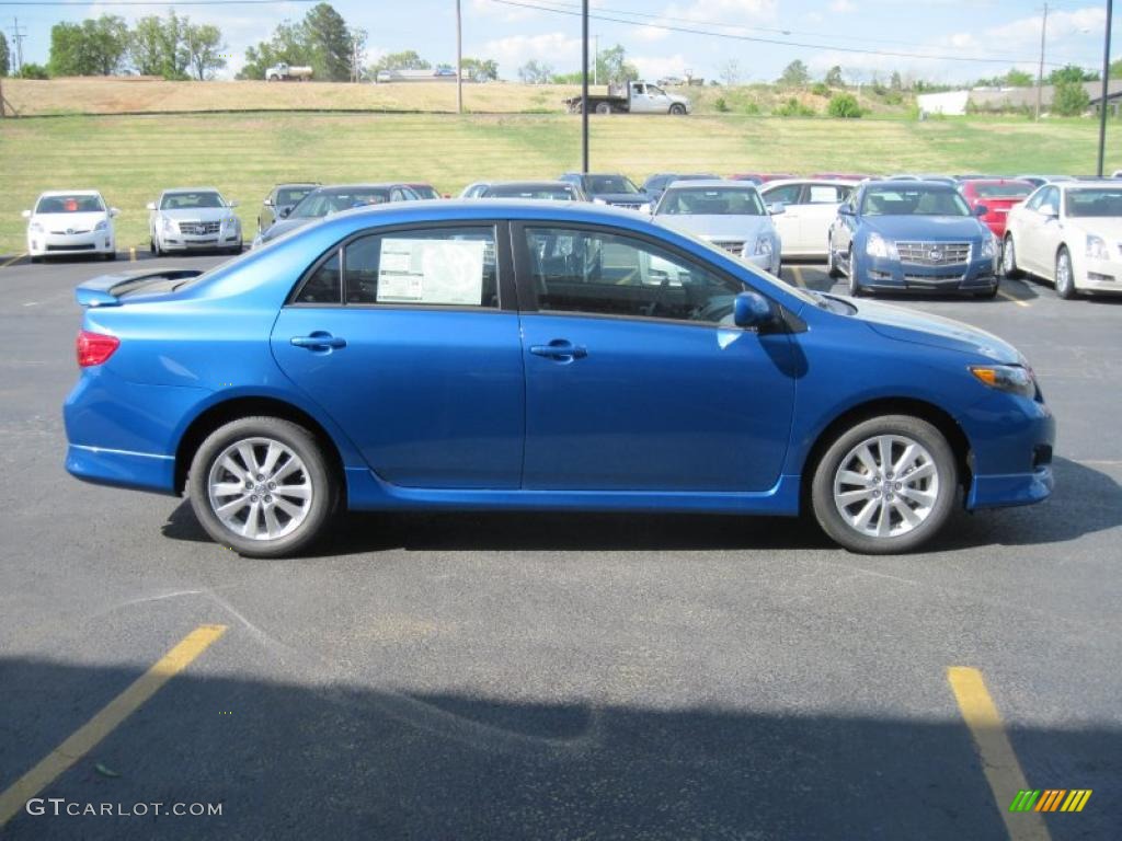 2010 Corolla S - Blue Streak Metallic / Dark Charcoal photo #3