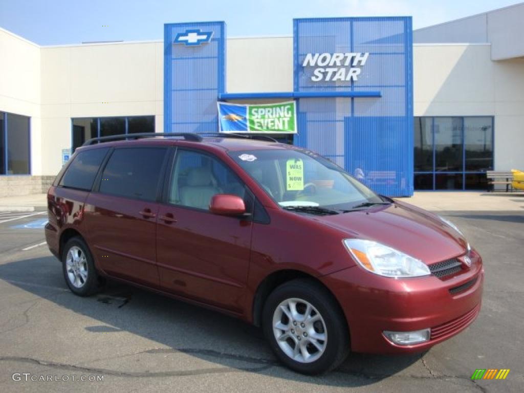 2005 Sienna XLE AWD - Salsa Red Pearl / Taupe photo #1