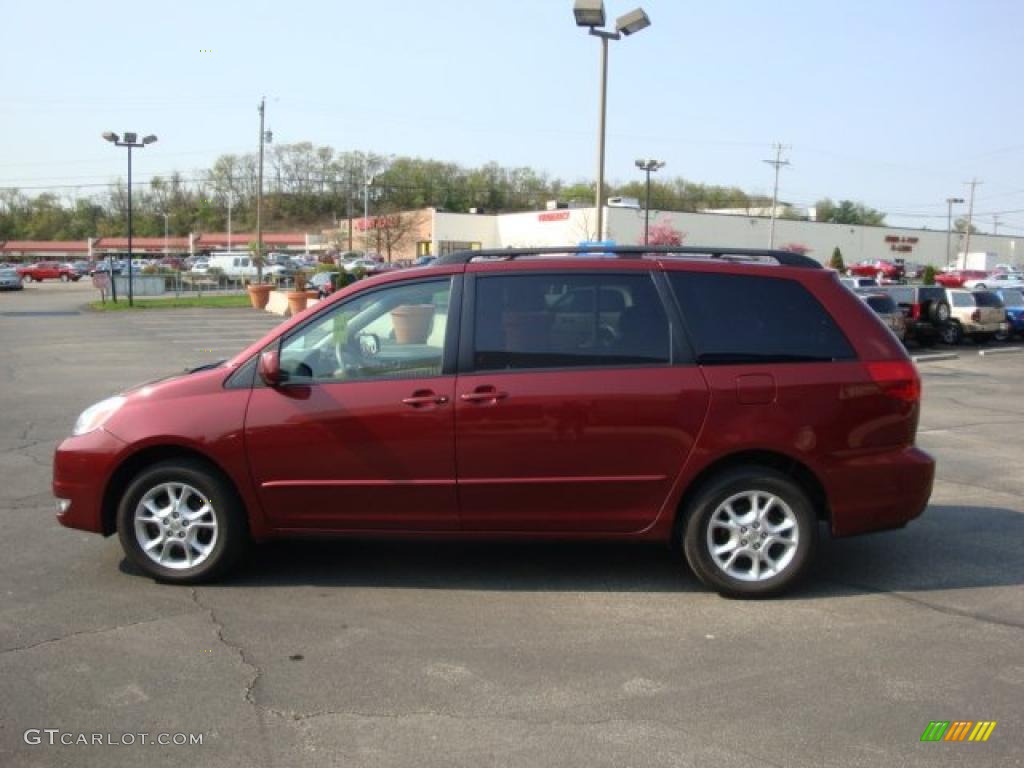 2005 Sienna XLE AWD - Salsa Red Pearl / Taupe photo #6
