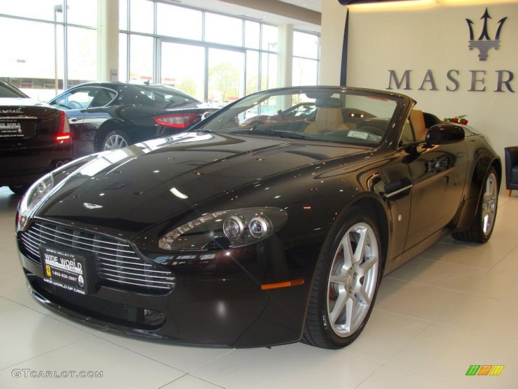 2008 V8 Vantage Coupe - Jet Black / Bison Brown photo #1