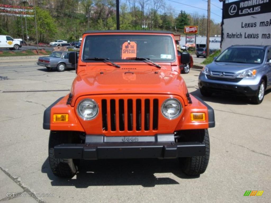 2006 Wrangler X 4x4 - Impact Orange / Dark Slate Gray photo #6