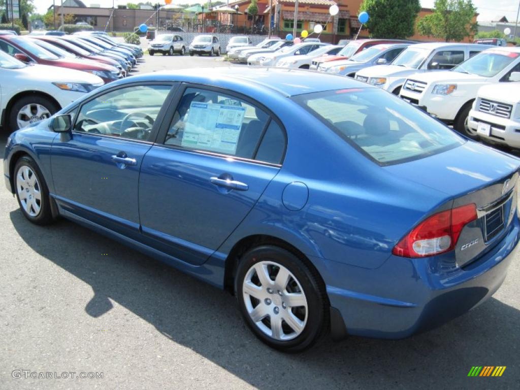 2010 Civic LX Sedan - Atomic Blue Metallic / Gray photo #3