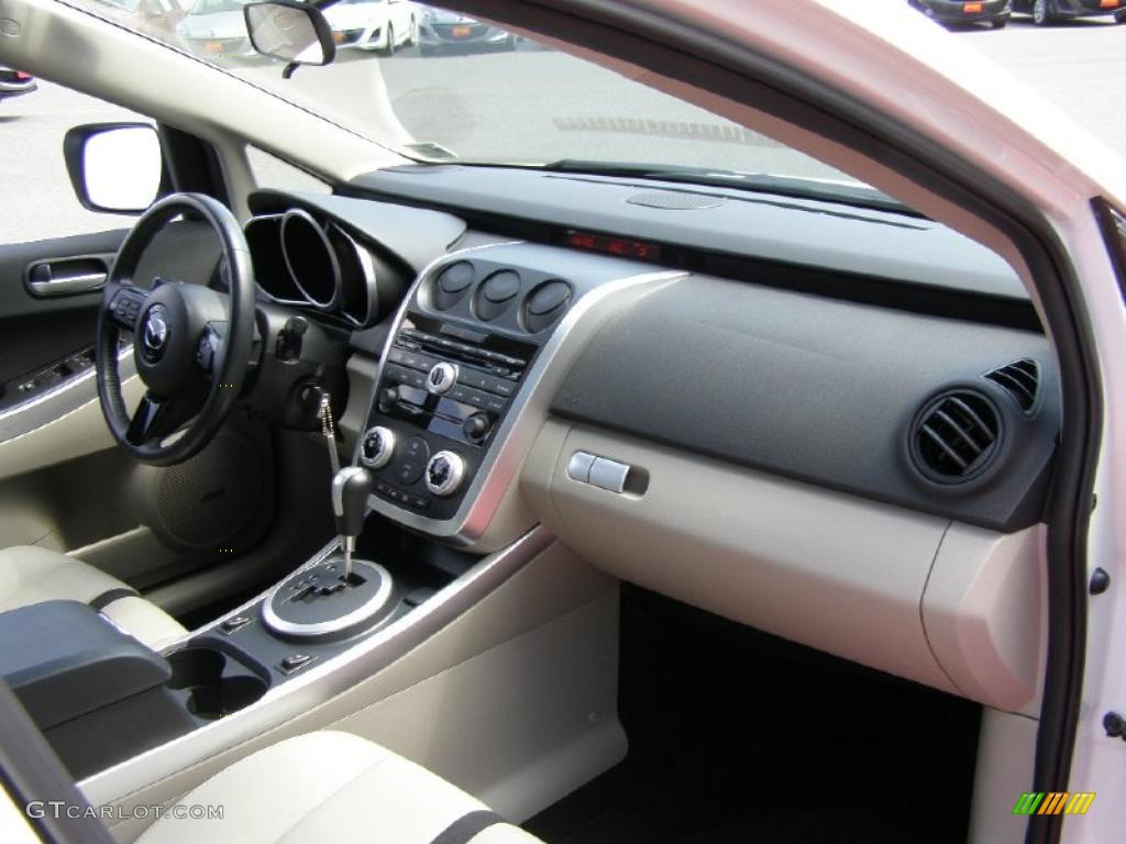 2008 CX-7 Grand Touring - Crystal White Pearl Mica / Sand photo #26