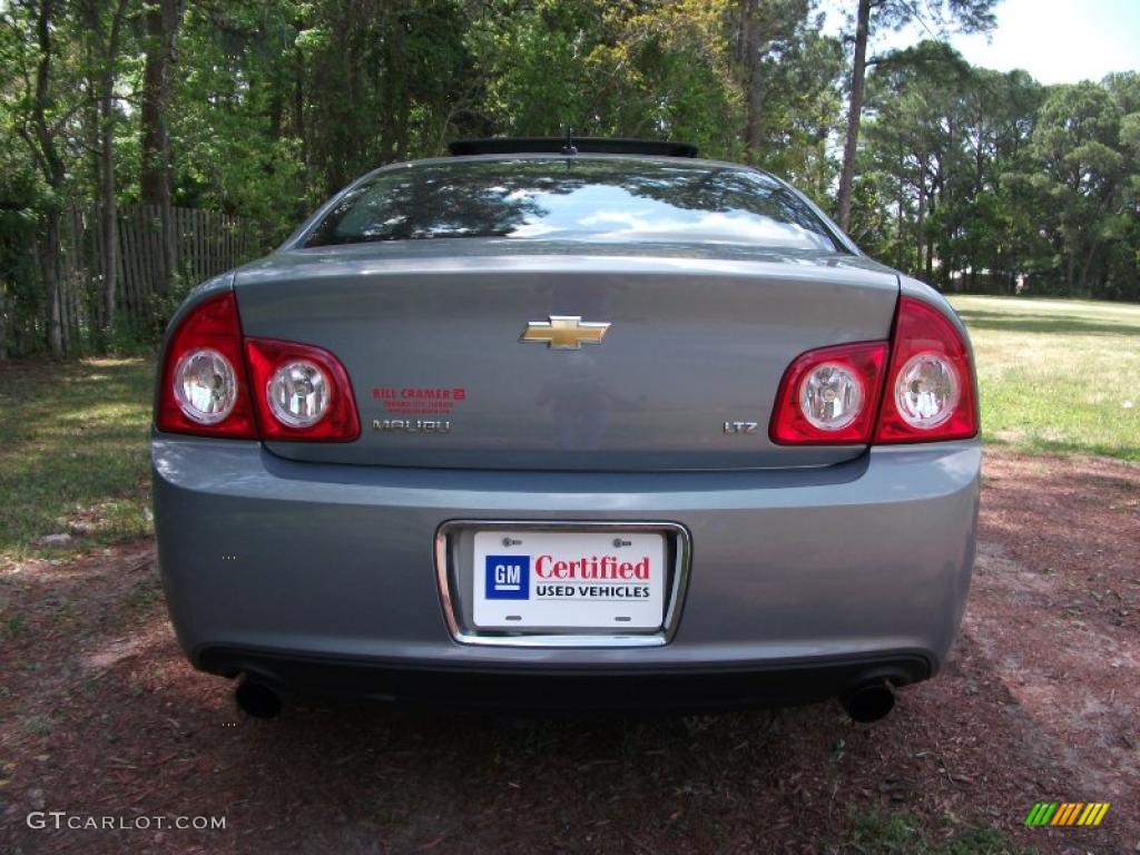 2008 Malibu LTZ Sedan - Golden Pewter Metallic / Ebony/Brick Red photo #3