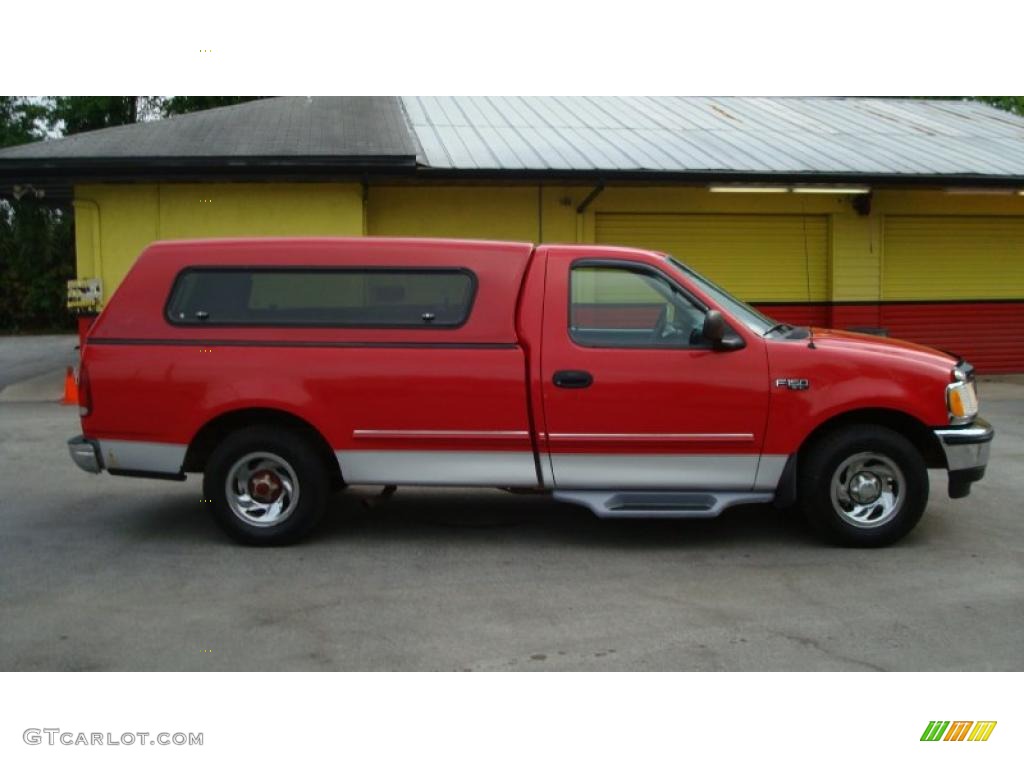 1997 F150 XL Regular Cab - Bright Red / Medium Graphite photo #2