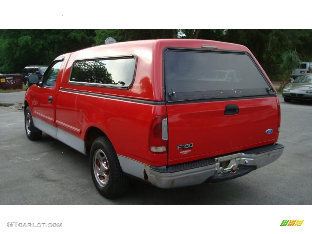 1997 F150 XL Regular Cab - Bright Red / Medium Graphite photo #6