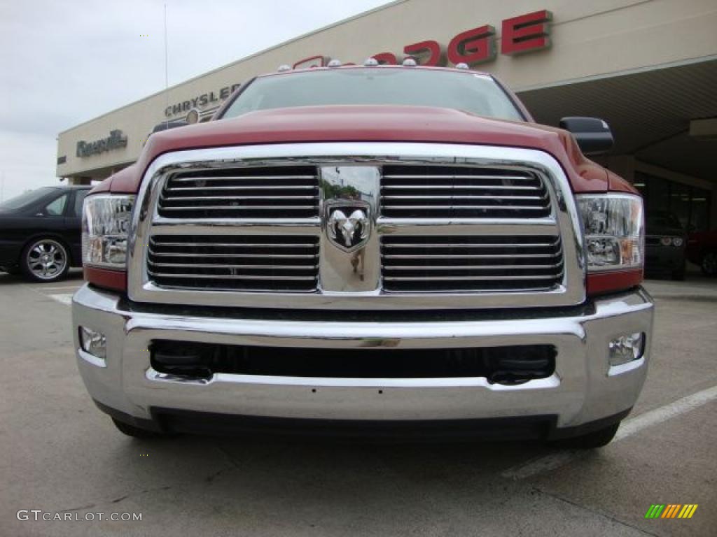 2010 Ram 3500 Big Horn Mega Cab - Inferno Red Crystal Pearl / Dark Slate/Medium Graystone photo #5