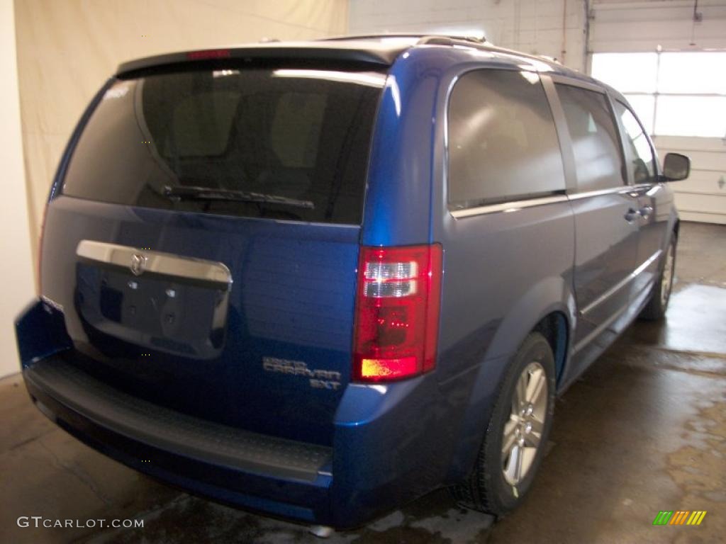 2010 Grand Caravan SXT - Deep Water Blue Pearl Coat / Medium Slate Gray/Light Shale photo #4