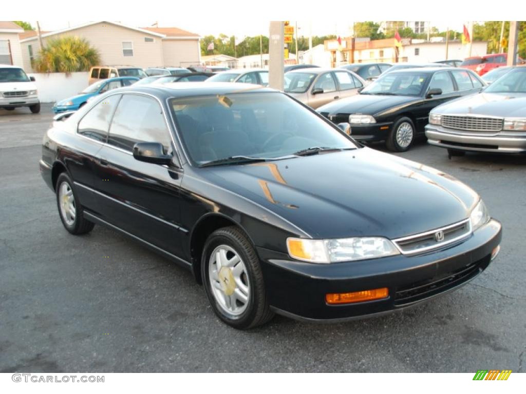 1997 Accord EX Coupe - Flamenco Black Pearl / Gray photo #3