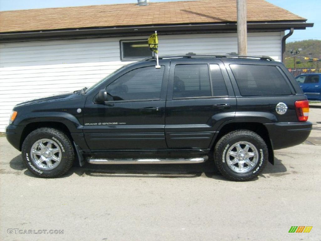 2004 Grand Cherokee Limited 4x4 - Brillant Black Crystal Pearl / Taupe photo #2