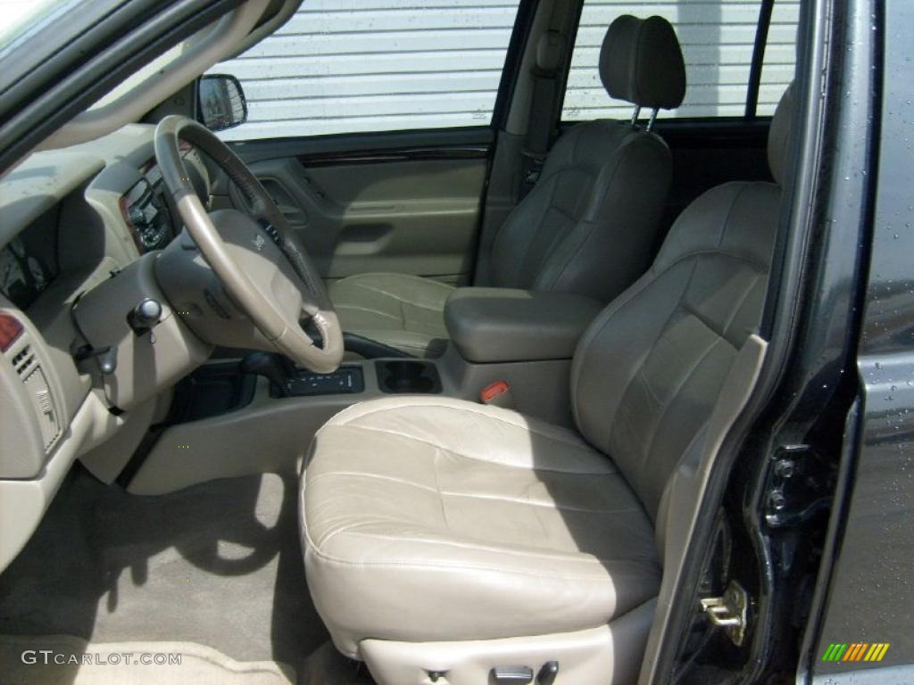 2004 Grand Cherokee Limited 4x4 - Brillant Black Crystal Pearl / Taupe photo #11