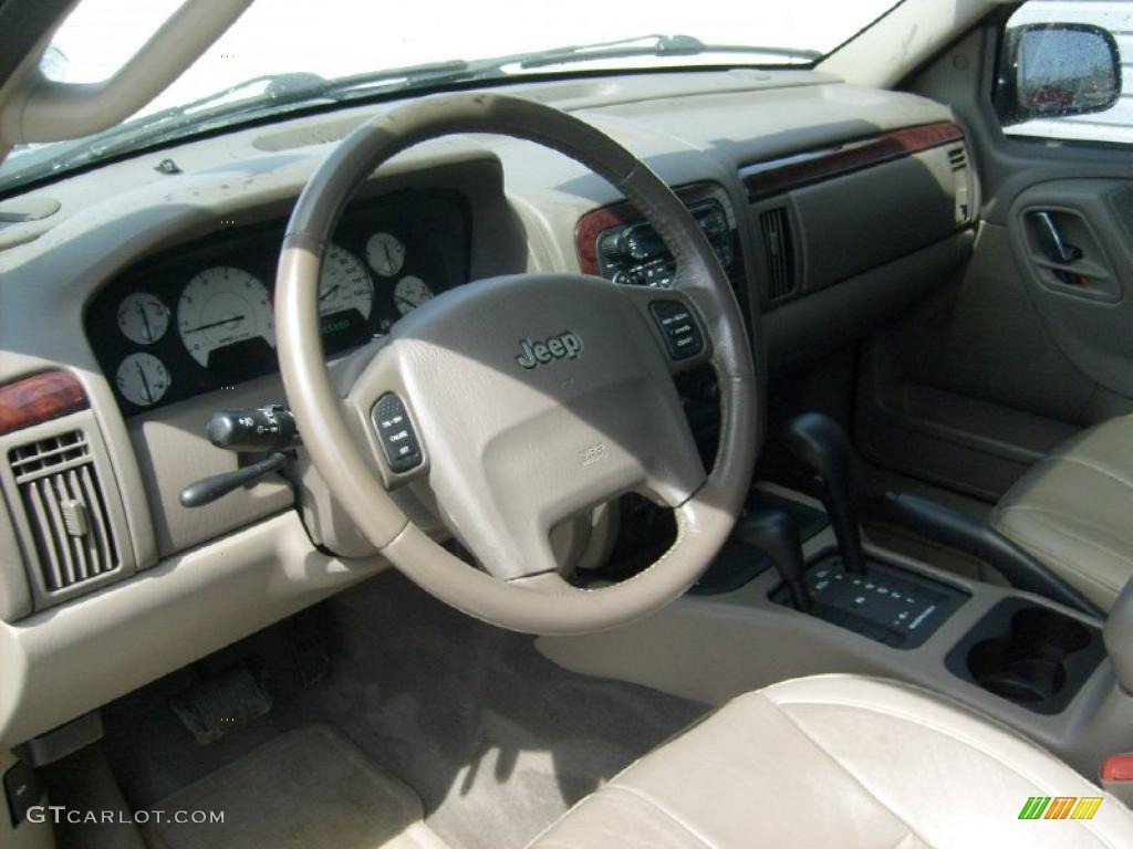 2004 Grand Cherokee Limited 4x4 - Brillant Black Crystal Pearl / Taupe photo #13