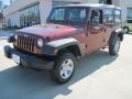 2010 Red Rock Crystal Pearl Jeep Wrangler Unlimited Sport 4x4  photo #1