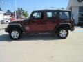 2010 Red Rock Crystal Pearl Jeep Wrangler Unlimited Sport 4x4  photo #3