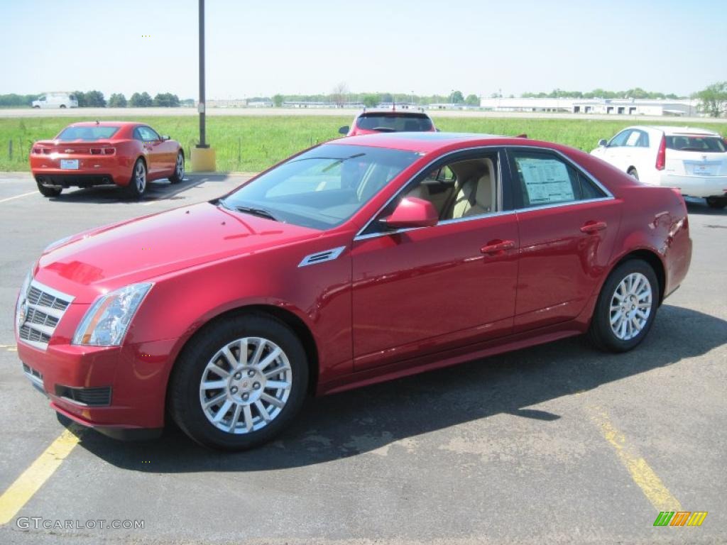 2010 CTS 3.0 Sedan - Crystal Red Tintcoat / Cashmere/Cocoa photo #1
