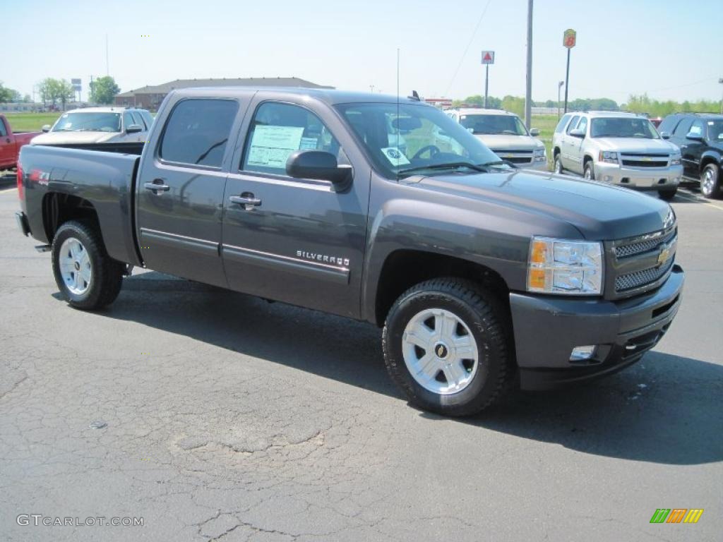 2010 Silverado 1500 LT Crew Cab 4x4 - Taupe Gray Metallic / Ebony photo #3