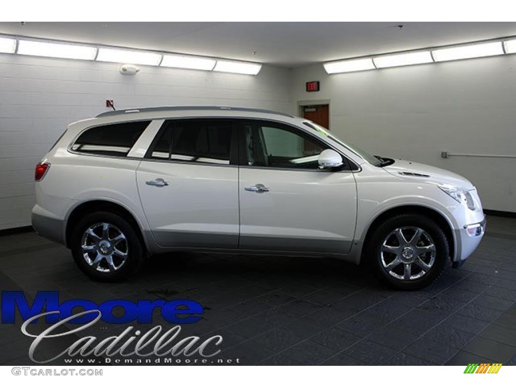 2008 Enclave CXL AWD - White Diamond Tri Coat / Cashmere/Cocoa photo #9