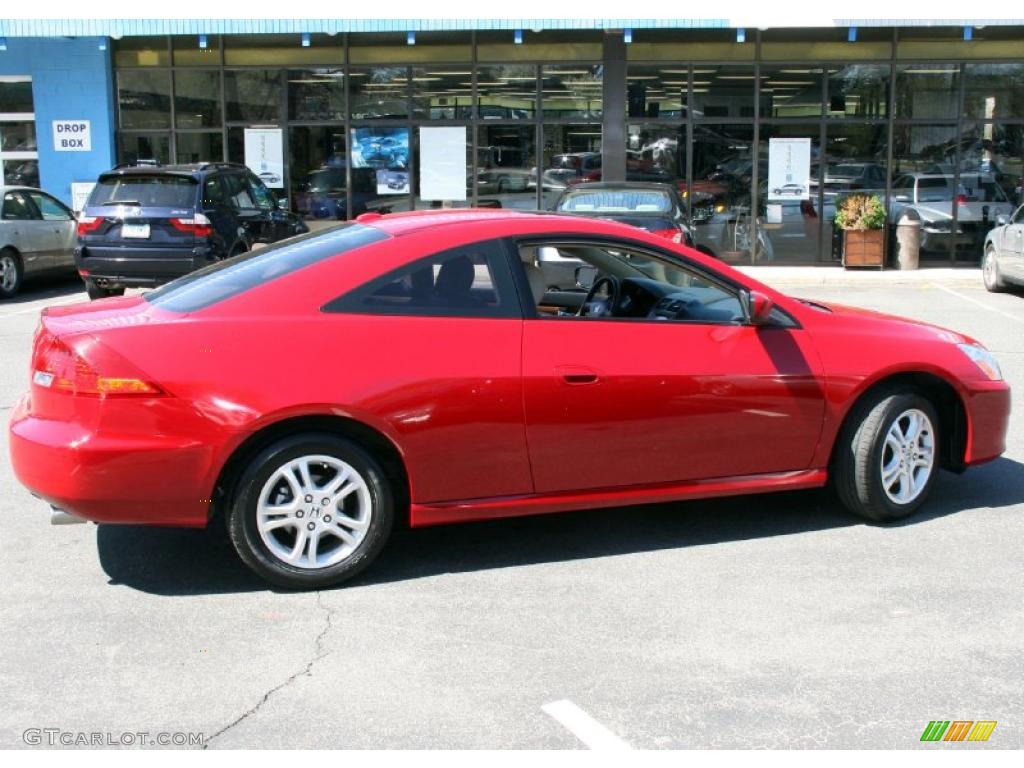 2007 Accord EX-L Coupe - San Marino Red / Ivory photo #5