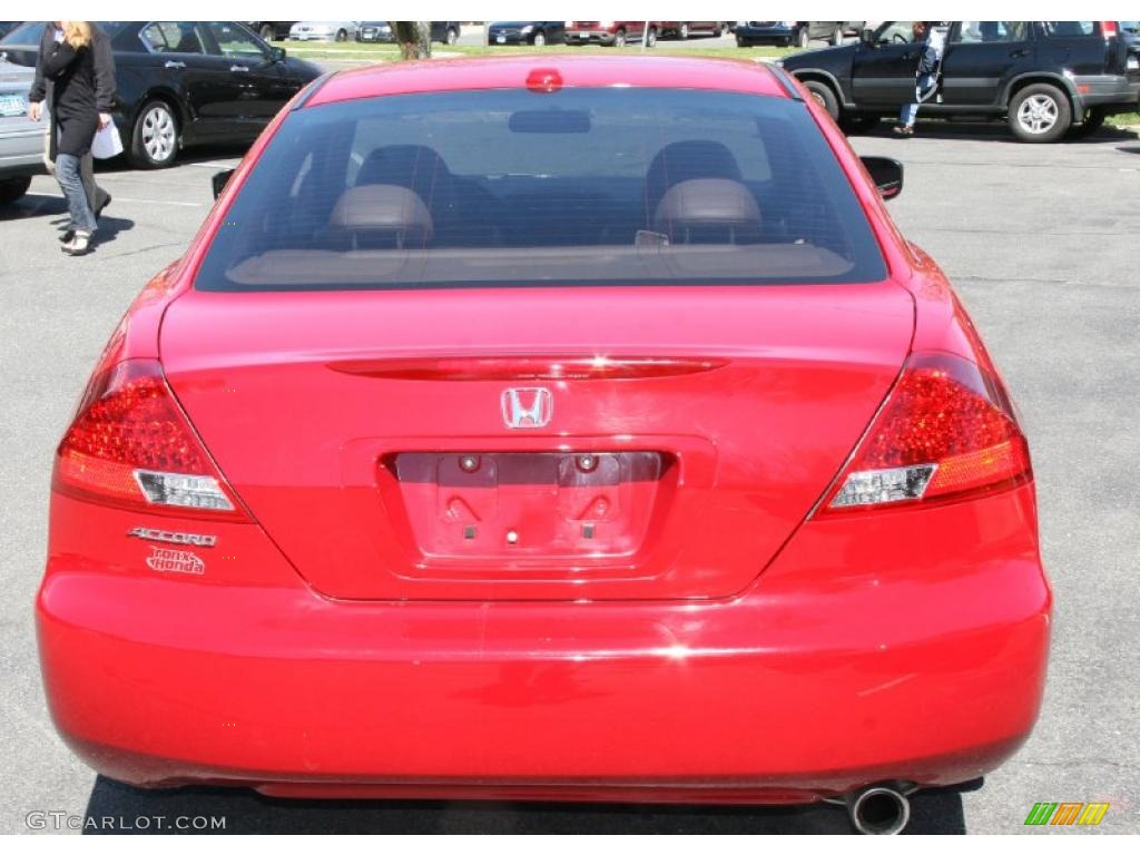 2007 Accord EX-L Coupe - San Marino Red / Ivory photo #7