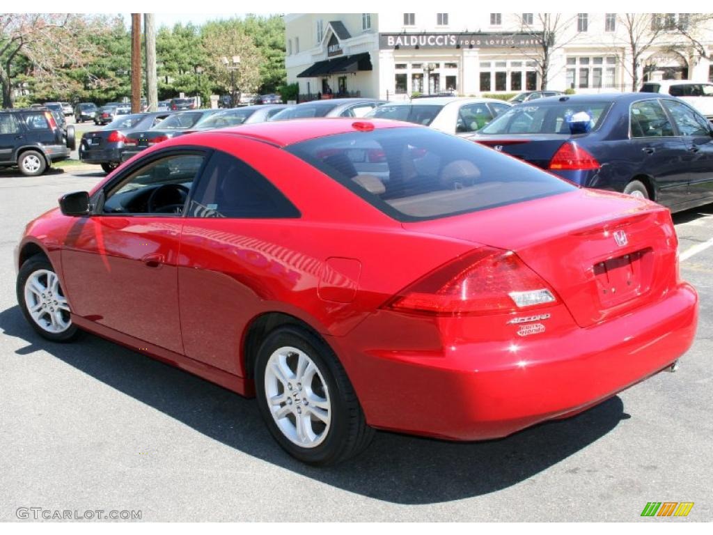 2007 Accord EX-L Coupe - San Marino Red / Ivory photo #9