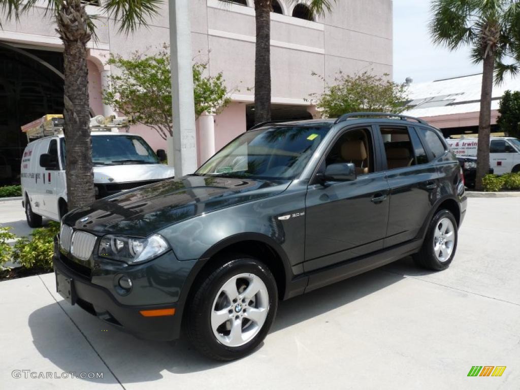 2007 X3 3.0si - Highland Green Metallic / Sand Beige photo #1