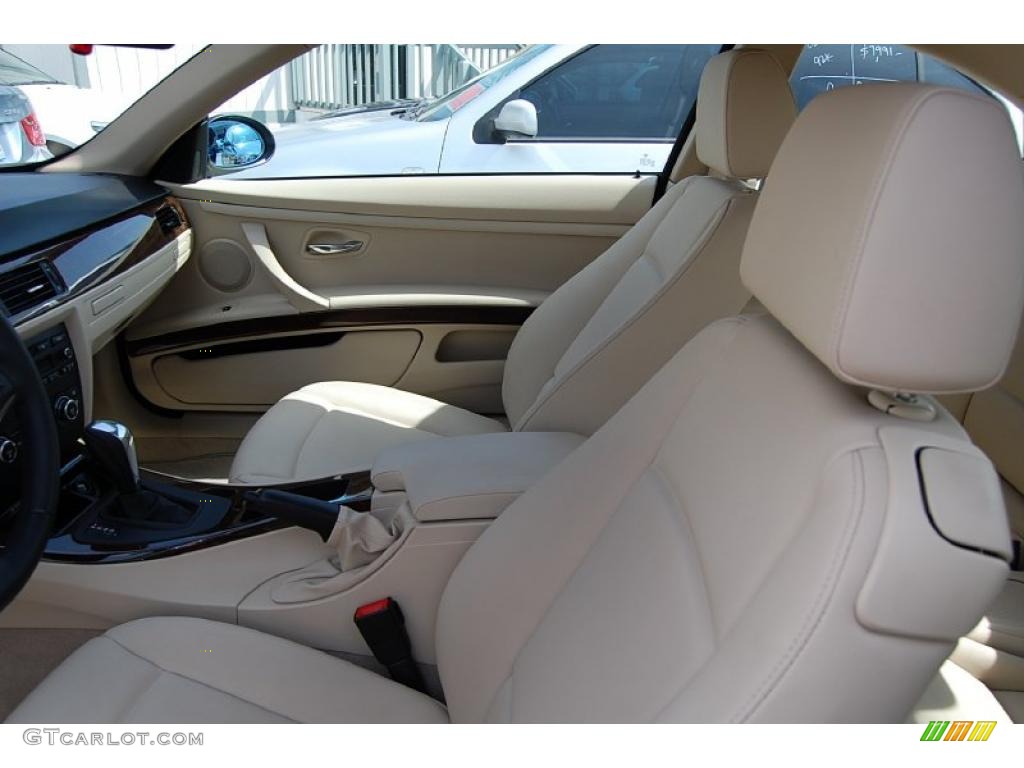 2008 3 Series 328i Coupe - Alpine White / Beige photo #5