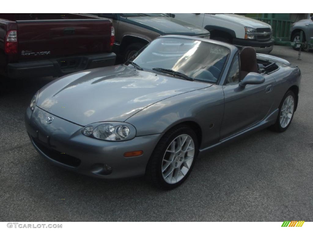 2002 MX-5 Miata SE Roadster - Titanium Gray Metallic / Saddle Brown photo #1