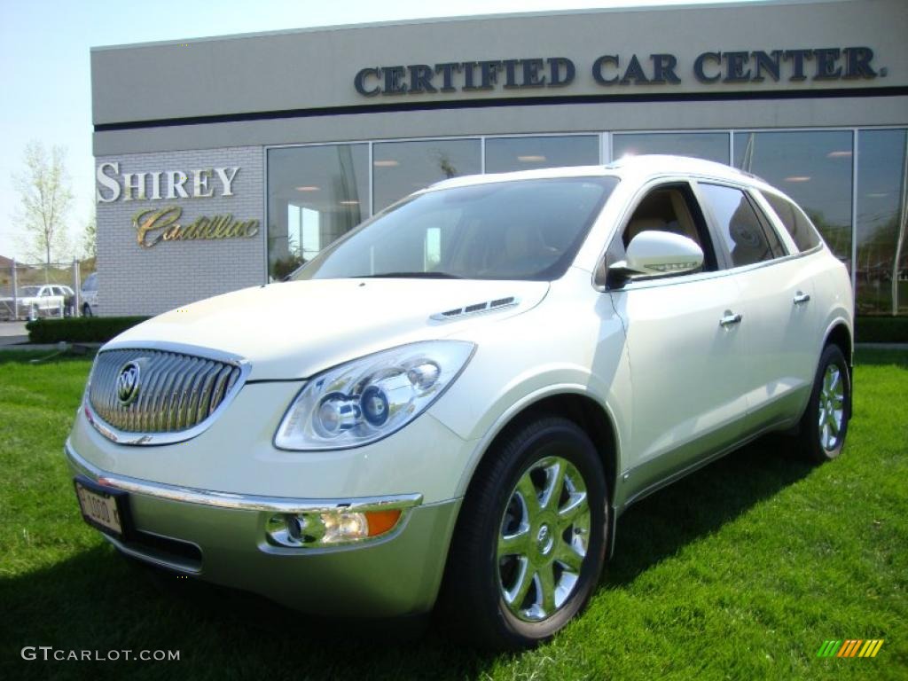 2008 Enclave CXL - White Diamond Tri Coat / Cashmere/Cocoa photo #1