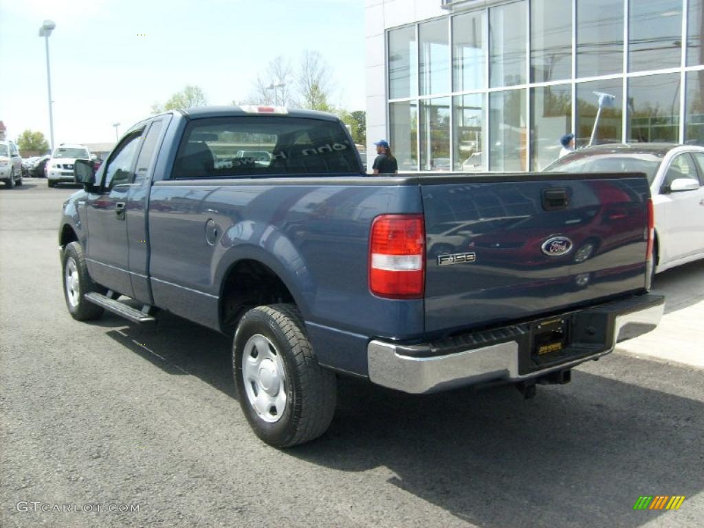 2005 F150 XL Regular Cab 4x4 - Medium Wedgewood Blue Metallic / Medium Flint Grey photo #3