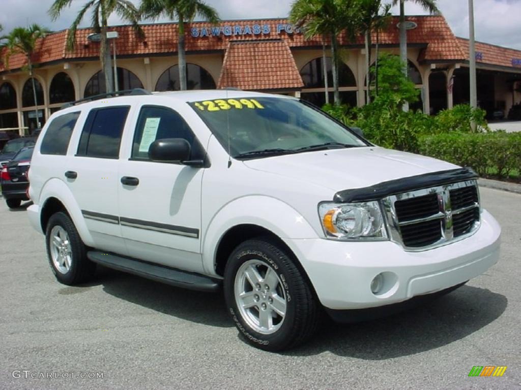 2008 Durango SLT - Bright White / Dark/Light Slate Gray photo #1