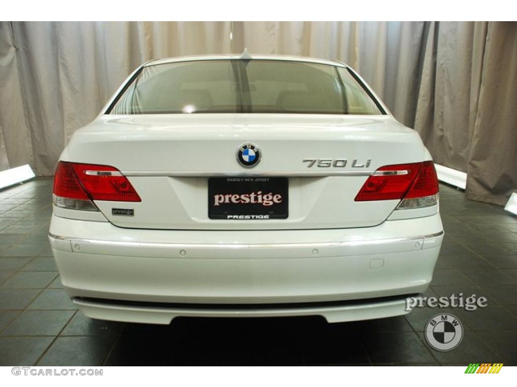 2008 7 Series 750Li Sedan - Alpine White / Cream Beige photo #3