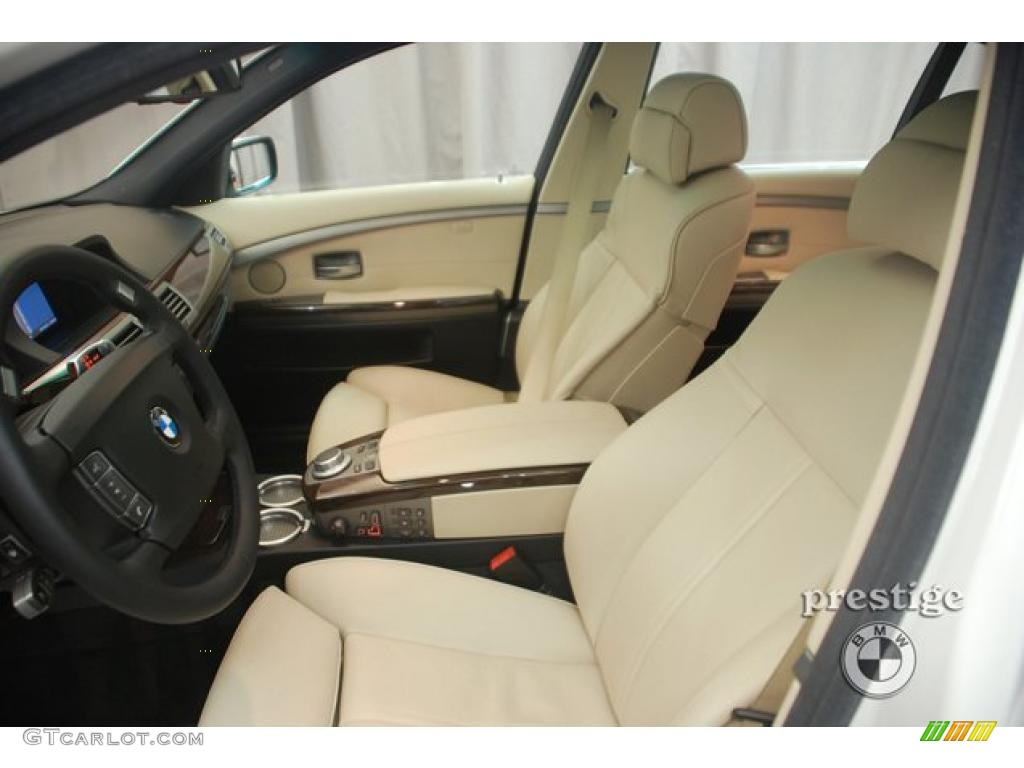 2008 7 Series 750Li Sedan - Alpine White / Cream Beige photo #14