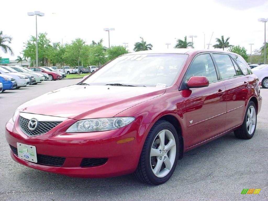 Redfire Metallic 2004 Mazda MAZDA6 s Sport Wagon Exterior Photo #28644390