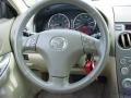 Beige 2004 Mazda MAZDA6 s Sport Wagon Steering Wheel