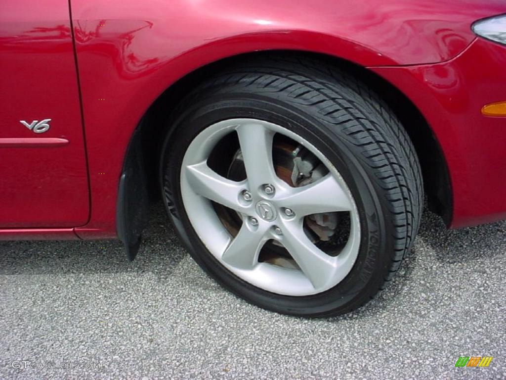 2004 MAZDA6 s Sport Wagon - Redfire Metallic / Beige photo #26