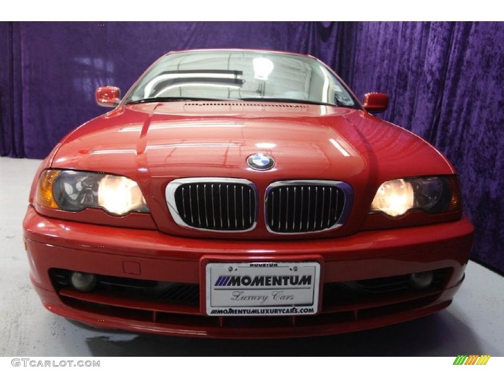 2001 3 Series 325i Coupe - Bright Red / Black photo #2