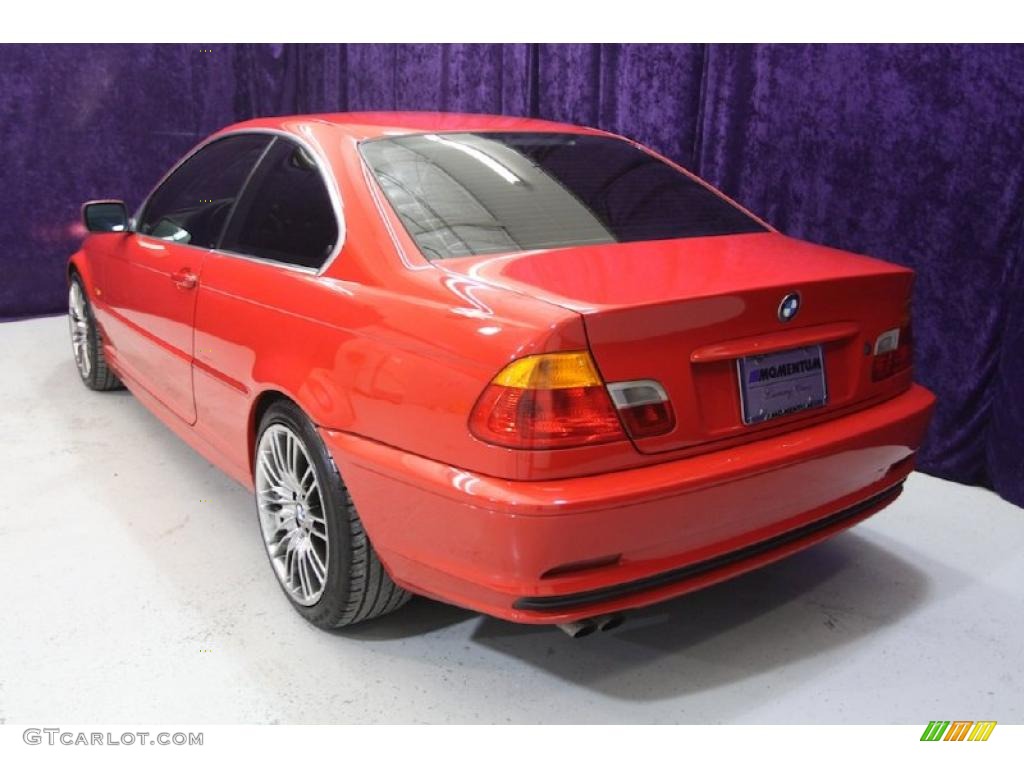 2001 3 Series 325i Coupe - Bright Red / Black photo #30