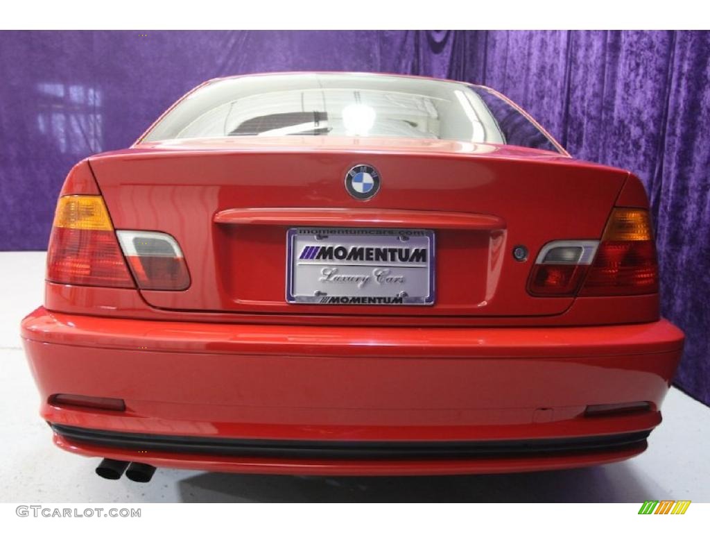 2001 3 Series 325i Coupe - Bright Red / Black photo #33