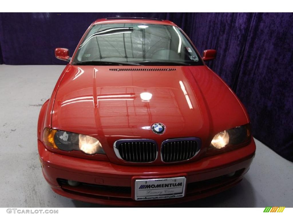 2001 3 Series 325i Coupe - Bright Red / Black photo #34
