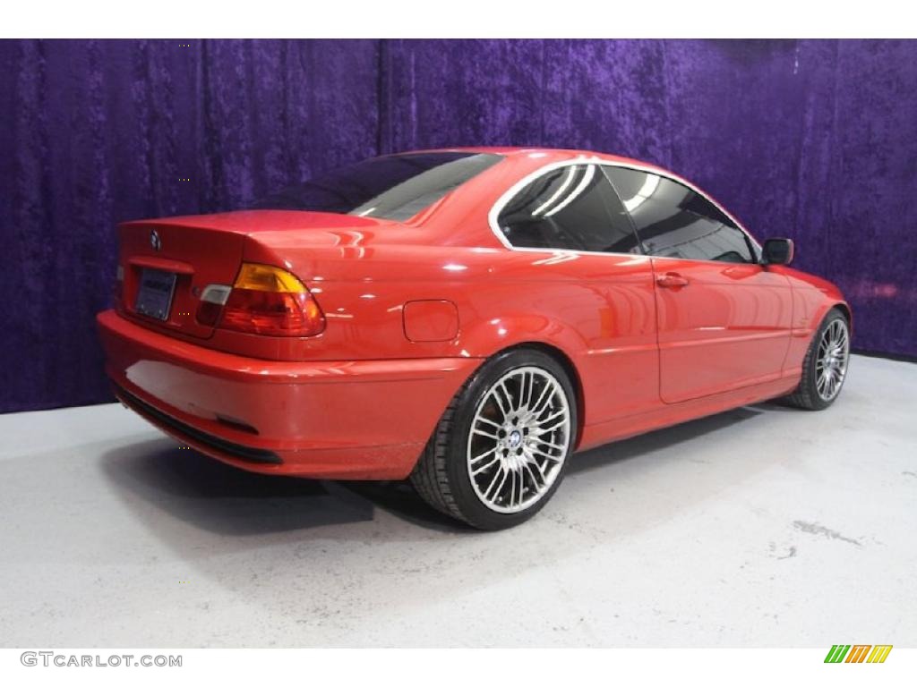 2001 3 Series 325i Coupe - Bright Red / Black photo #36