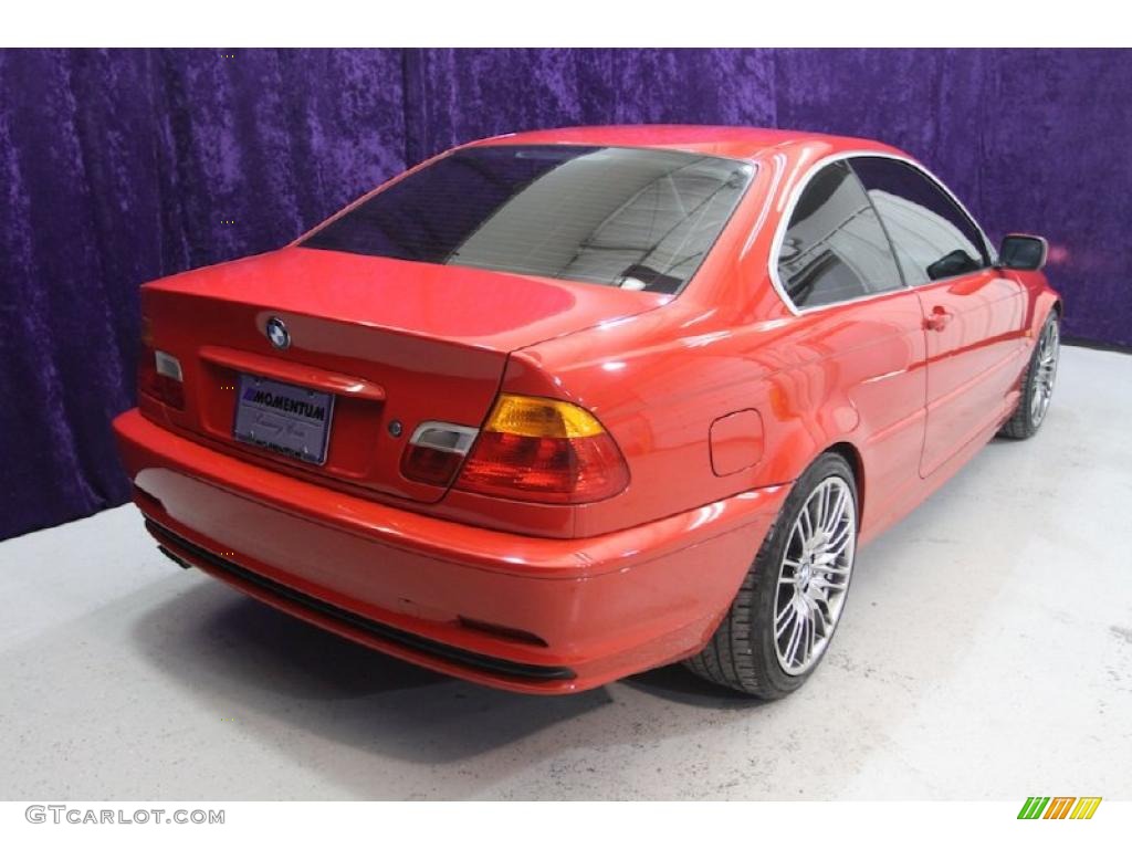 2001 3 Series 325i Coupe - Bright Red / Black photo #37