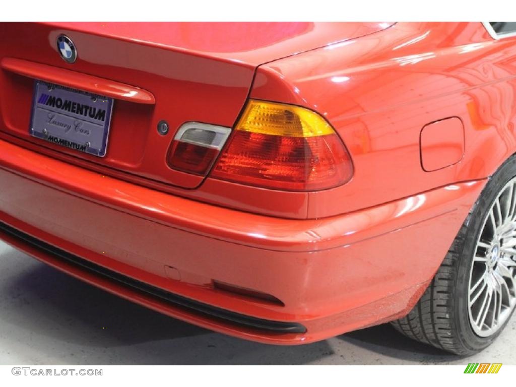 2001 3 Series 325i Coupe - Bright Red / Black photo #38