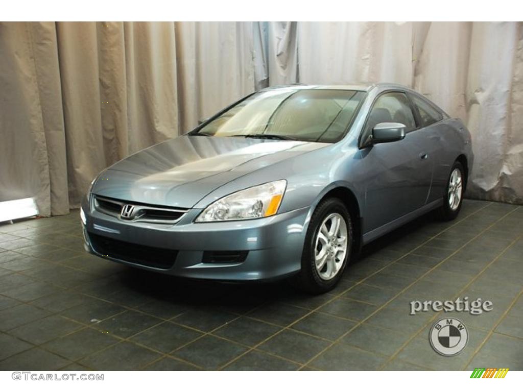 2007 Accord EX-L Coupe - Cool Blue Metallic / Gray photo #1