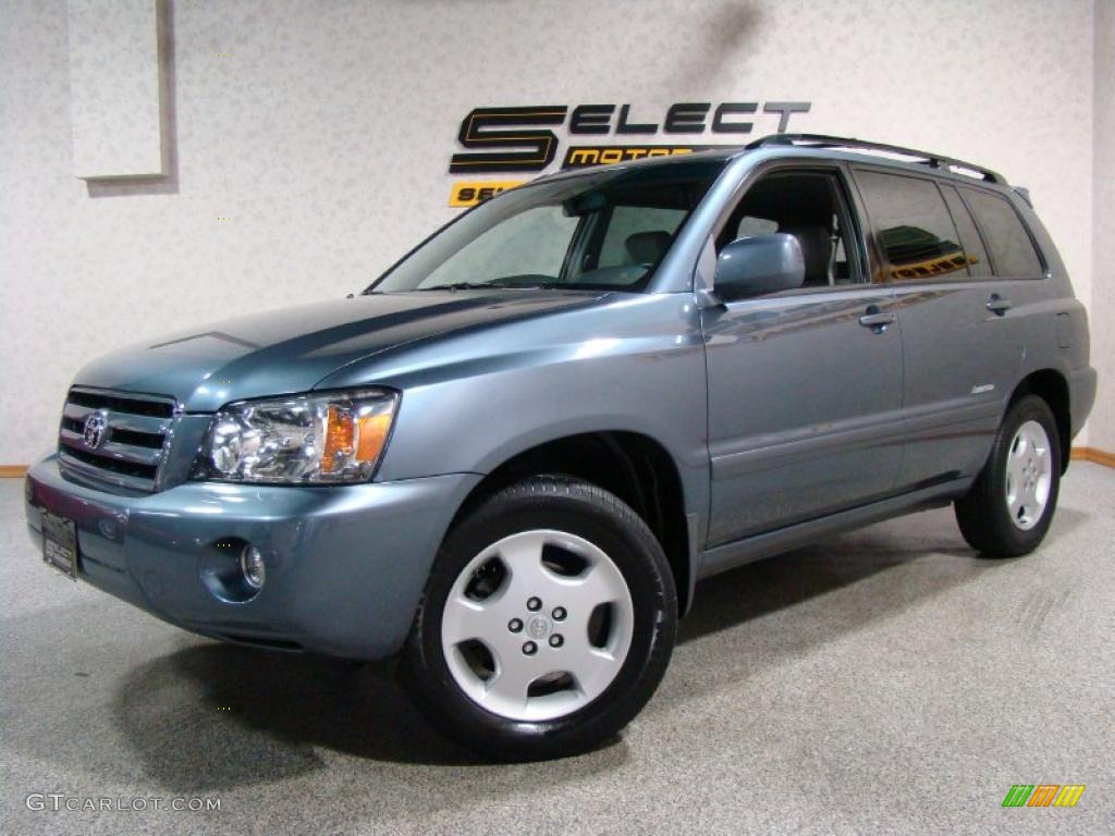 2007 Highlander Limited 4WD - Bluestone Metallic / Ash Gray photo #1