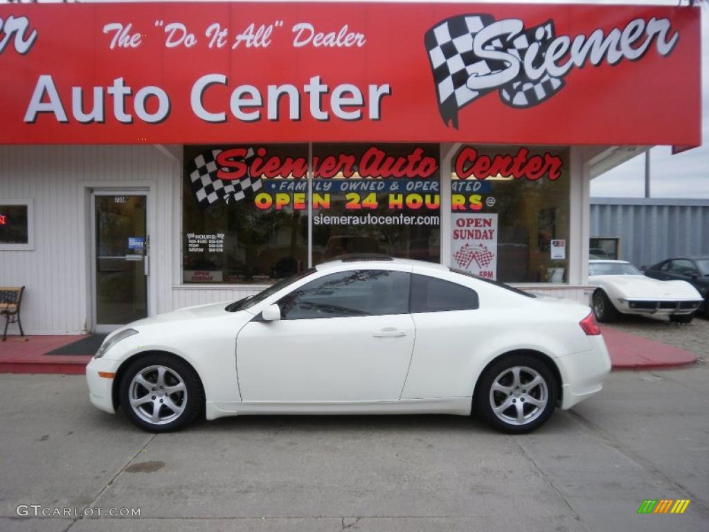 2004 G 35 Coupe - Ivory White Pearl / Beige photo #1