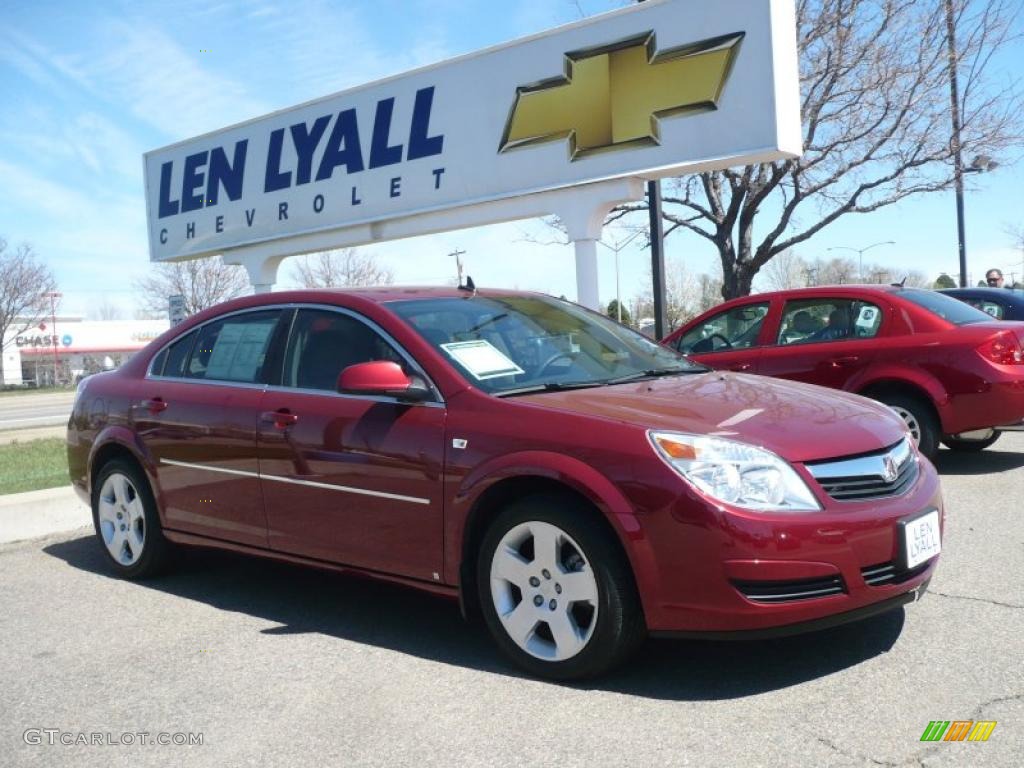 2008 Aura XE - Red Jewel / Tan photo #1