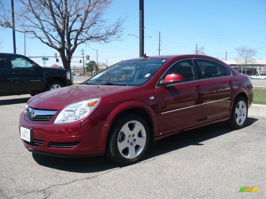 2008 Aura XE - Red Jewel / Tan photo #2