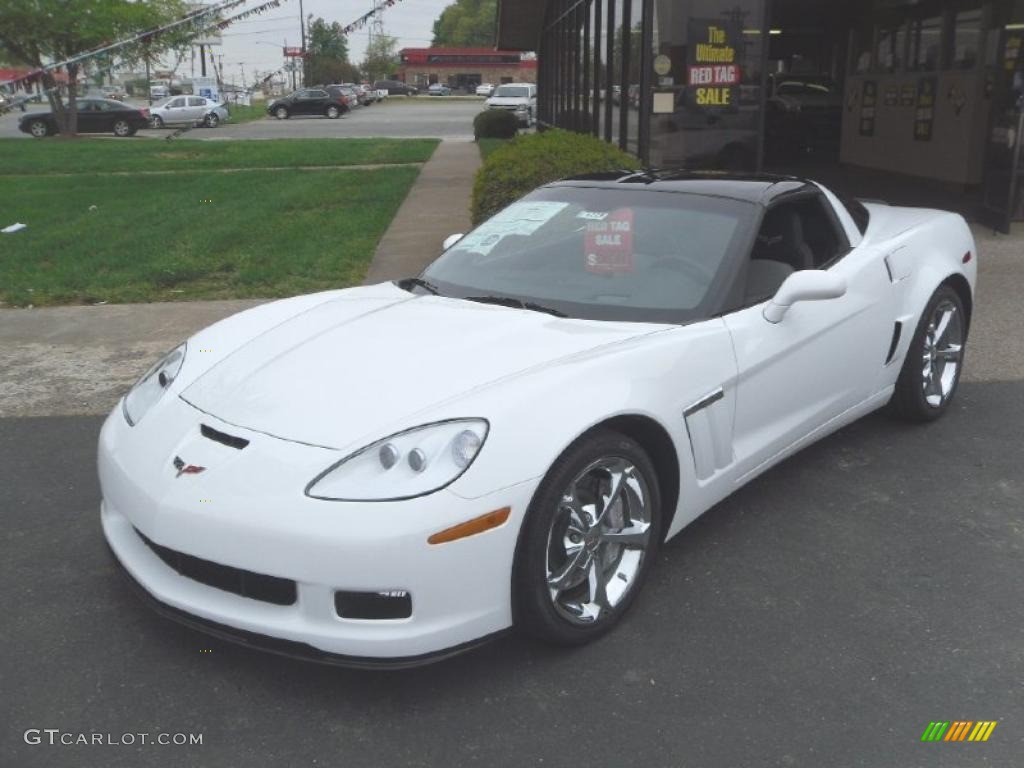 2010 Corvette Grand Sport Coupe - Arctic White / Titanium Gray photo #1