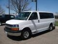 2009 Summit White Chevrolet Express LT 3500 Extended Passenger Van  photo #2